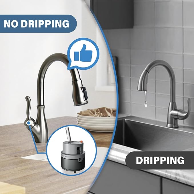 RP50587 Cartridge Compatible with Delta DST Single Handle Kitchen and Lavatory Faucets 36mm,Includes RP51503 Bonnet Nut