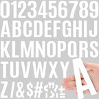 220 PCS Letter Stickers Big Font Mailbox Numbers and Letters Self Adhesive Vinyl Waterproof Alphabet Number Stickers for Bulletin Board Mailbox House Address,Cars,Poster,Business Decor(6 Inch,White)