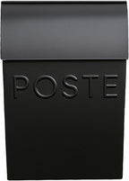 NACH French Mailboxes for Outside Wall Mount, 15 x 9.5 x 4 inches, Black Wall Mounted Mailbox and Newspaper Holder, Waterproof Mailbox for Door - The Milano Mailbox