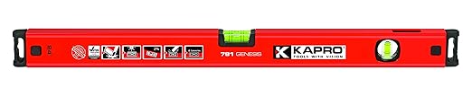 Kapro - 781 Genesis Box Level - Features Horizontal Vial and Dual-View Plumb Site - VPA Certified - Aluminum - 24 Inch