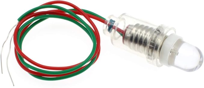 FDXGYH E10 Screw Bulbs Lamp Base Holder 6pcs 6V Cold White Lights and 6pcs Bulb Socket with Wire for Electronic Experimenting or DIY Light Decoration