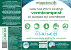 Solar Soil Vermicompost Soil Amendment from Earthworm Castings. All Purpose Plant Food and Dirt Enhancer for Gardens, Vegetables, Fruits, Houseplants. Mix with Potting Soil. (1.5lbs)