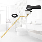 Hibbent 2 Pack Universal Metal Side Mount Toilet Handle Replacement Kit, Brass Toilet Flush Tank Lever with 2 Pieces Stainless Steel Flapper Chains for Most Toilets, Oil-Rubbed Bronze