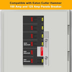 4 Set Generator Interlock Kit Compatible with Eaton Cutler Hammer 100 Amp and 125 Amp Panels Breaker,for Safe Usage of Portable Power During Outage,Professional and Interlock Kit (4)