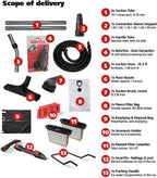 Starmix 1635 "The Ultimate 9.2 Gallon/35L High Performance Multi-Use Portable Dust Extractor - Wet/Dry - Auto Self-Clean Filter System - HEPA Certified, 103365