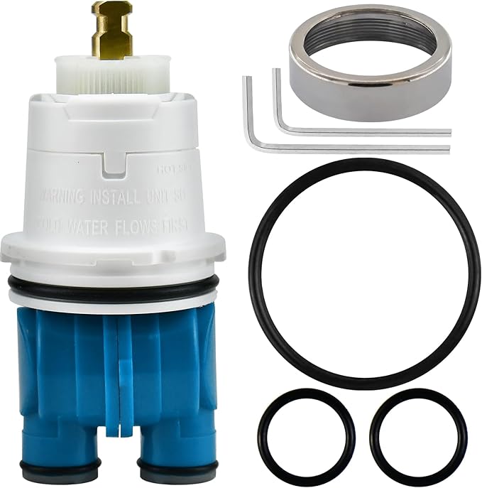 RP19804 Shower Cartridge for Delta Monitor 1300/1400 Series Shower Faucet Single Handle, Replacement Monitor Single Function Pressure Balance Cartridge, Including Shower Valve Bonnet Nut