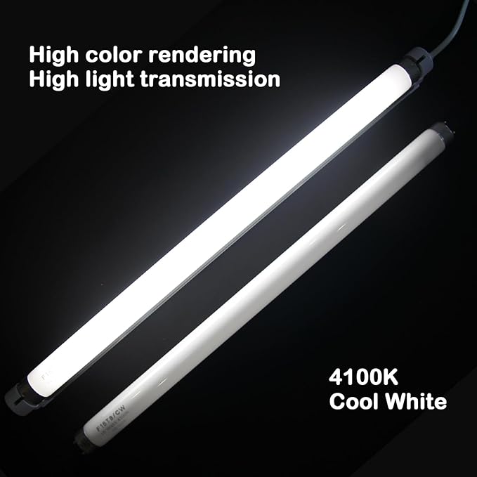 18" F15T8-CW 15 Watt Cool White,T8 Fluorescent Linear Tube Lamp,Replacement Bulb for Philips Alto ECO GE Staco Light Fixture,G13 Bi-Pin Base,4100K (4PACK)