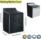 Ericlin 2Pack Washer and Dryer Covers,Top Load Washing Machine Cover Laundry Dryer Protect Cover Dustproof Waterproof Zipper Design for Easy Use Fit for Most Front-loading Machine(W29D28H43in) (Black)