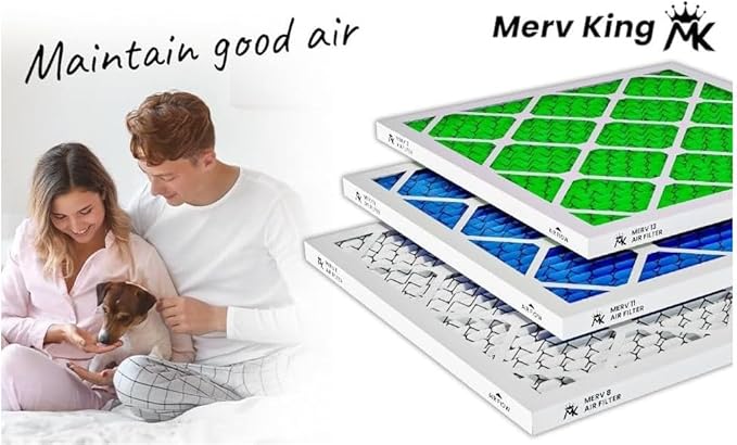 MervKing 16x20x1 Air Filter Actual Size: 15.7" x 19.7" x 0.75" MERV 13 MPR 1500-1900 | MADE IN USA | 2-Pack | Pleated HVAC AC Furnace Replacement