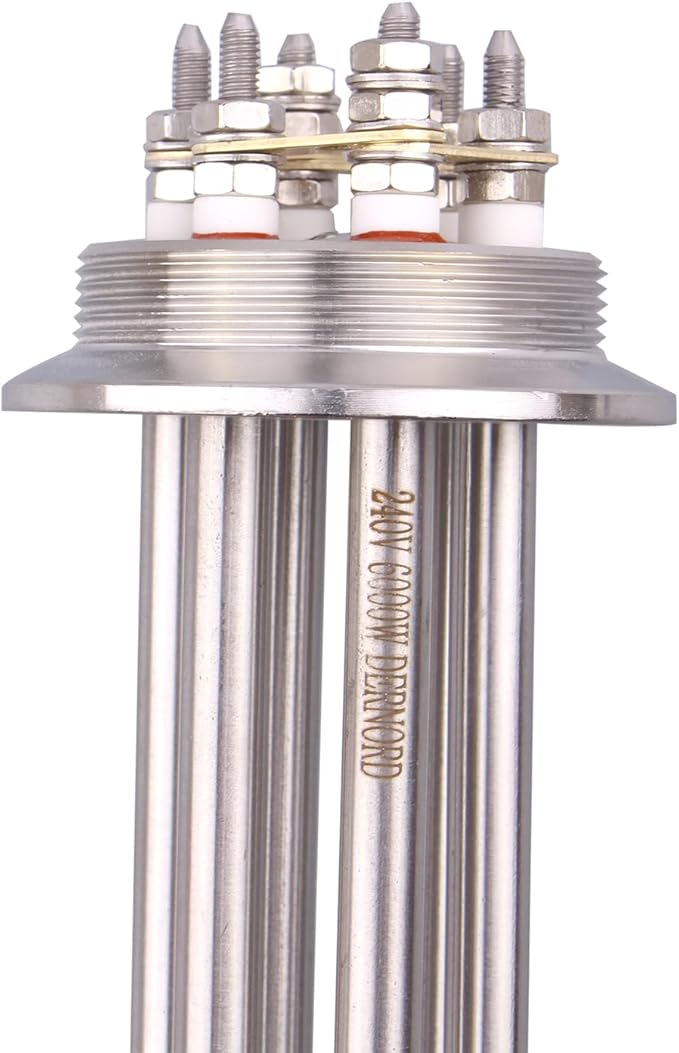 DERNORD 2 Inch Tri-Clamp 240V Water Heating Element Immersion U Type Electrical Brewing Boiler Heater (240V 6000W)