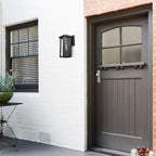 GLOBE Electric 44060 Clarence 1-Light Outdoor Indoor Wall Sconce, Oil Rubbed Bronze, Clear Glass Shade, Bulb Included