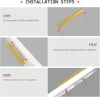 homdiy 25 Pack Adjustable Brushed Brass Cabinet Pulls 2" to 8.8" (51-224mm) Adjustable Hole Distance Drawer Pulls