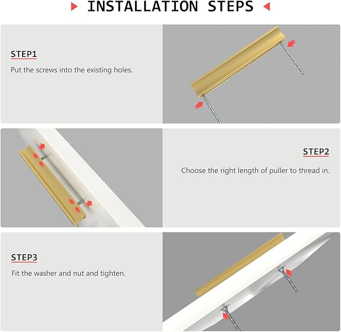 homdiy 5 Pack Adjustable Brushed Brass Cabinet Pulls 1" to 4" (25-102mm) Adjustable Hole Distance Drawer Pulls