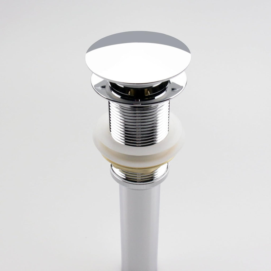 Pop Up Sink Drain Without Overflow, Bathroom Faucet Vessel Vanity Sink Drain Stopper, Polished Chrome
