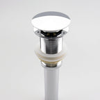 Pop Up Sink Drain Without Overflow, Bathroom Faucet Vessel Vanity Sink Drain Stopper, Polished Chrome