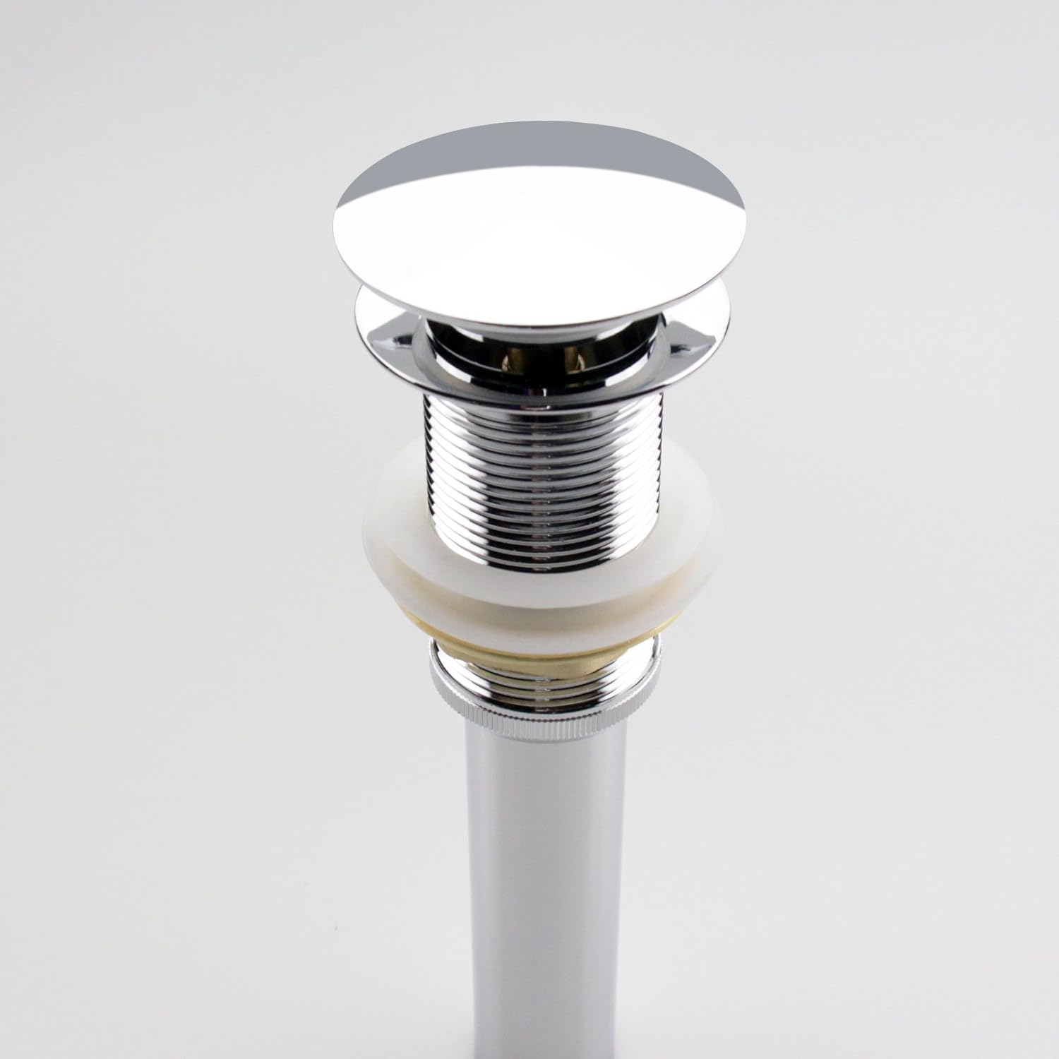 Pop Up Sink Drain Without Overflow, Bathroom Faucet Vessel Vanity Sink Drain Stopper, Polished Chrome