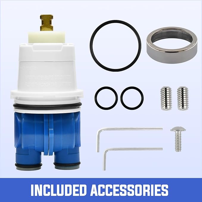 RP19804 Shower Cartridge Replacement for Delta 1300/1400 Series Single-Handle Tub and Shower Faucets and Monitor Valve (1993–2007), with RP22734 Bonnet Nut, Pressure-Balancing Valve Core