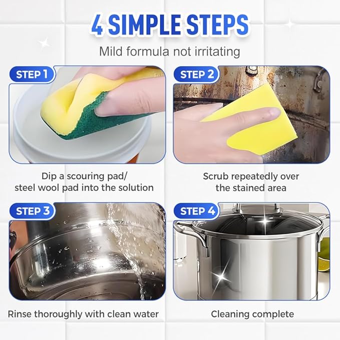 Multi-Purpose Powerful Cleaner for Kitchen, Upgrade Heavy Kitchen Grease Remover, 3 In 1 Coconut Oil Natural Cleanser for Faucets, Tiles, Oven & Stove Top (1)