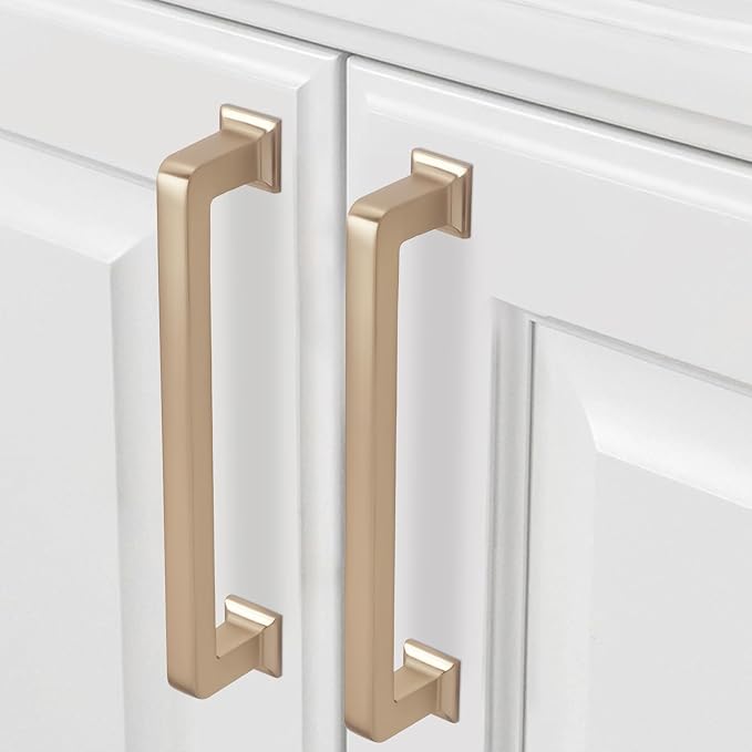 COTYKILEY 30 Pack 5 Inch(128mm) Champagne Bronze Cabinet Handles Champagne Kitchen Cabinet Pulls Cabinet Door Handles Kitchen Cabinet Hardware Cupboard Drawer Pulls Dresser Handles