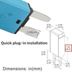 Automatic Reset ATM Mini Circuit Breaker Car Protector Blade Fuses Assortment Kit 10pcs DC 14V E71 T1 15 Amp