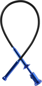 24.4 in Claw Grabber Tool,Bendable Hose Reacher Pickup with LED Light,4 Claw Picking Tool for Garbage Litter Pick Home Sink Drain and Metal Small Items. (Blue)