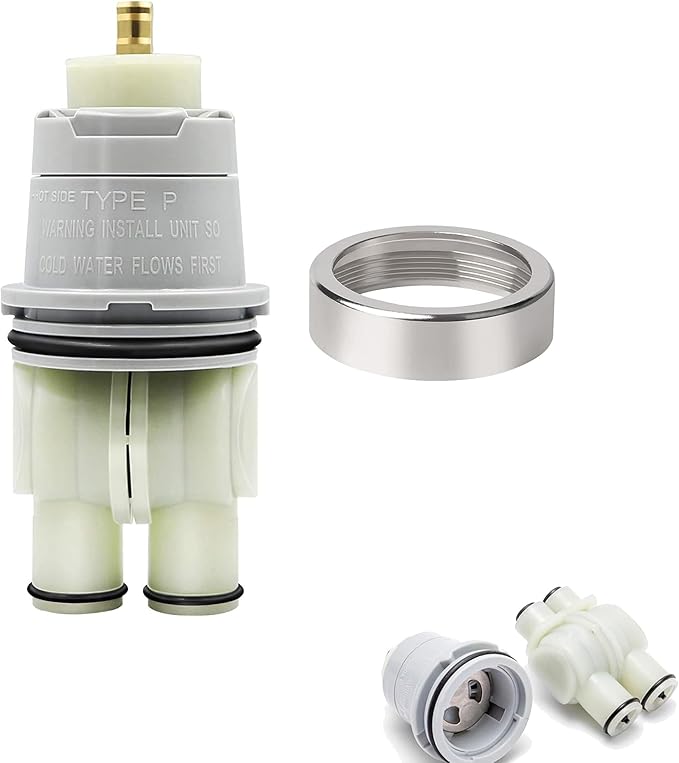 RP46074 Shower Cartridge Replacement for 13/14 Series Single Handle Bathtub Shower Faucet Replacement Parts Monitor Shower Tub Cartridge with RP22734 Bonnet Nut