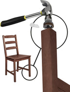 GorillaFelt CB257 Chair Leg Floor Protectors/Felt Glides (Set of 8) Tap On Felt Furniture Pads Guaranteed to Stay On, 1 Inch Round Sliders