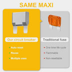 GLOSO Maxi Blade Circuit Breaker 20A, T1 Auto Reset (20A - 3 Pack) E81