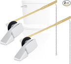 Hygie Rinse 2PACK Universal Metal Toilet Handle Replacement Kit Compatible with American Standard/Mansfield/Gerber Toilet, Front Mount Toilet Tank Flusher Lever with Flapper Chain, Chrome