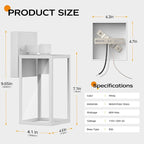 WIHTU White Outdoor Lights for House, LED Exterior Front Porch Light fixtures for Outside, Waterproof Wall Sconce Lantern Lamp, Coach Lights for Patio, Garage, Doorway, Entryway