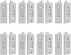 Window Latch Locks Replacement Window Parts and Hardware, Plastic Spring Loaded Sliding Window Tilt Latch for Home Window Accessories, Pack of 16 (White)