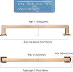 6 Pack 7 Inch Cabinet Handles Champagne Bronze Metal Hardware Pulls for Cabinets, Kitchen, Bathroom, Office - Quality Guarantee