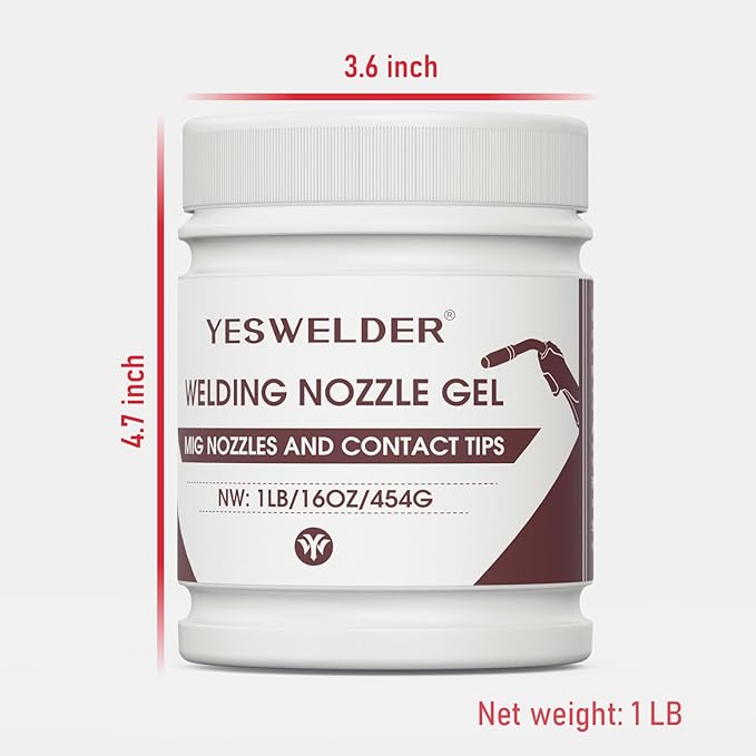 YESWELDER Welding Nozzle Gel for MIG Welding, Anti-Spatter Dip Gel for MIG Torch And Contact Tips (16 Ounces*4 Cans)