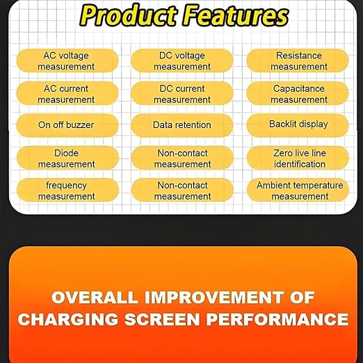 2026 USB Rechargeable Digital Multimeter, 6000 Counts Large Color Screen & Backlight, FS899L Smart multimeter Automatic Tester for Home Automotive Industrial Applications Electrical Issues