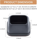 Ezprotekt 24 Pcs Rectangle Black Silicone Chair Leg Floor Protectors Caps, Rectangle Felt Chair Leg Covers Cups for Desk Chair Table - Anti- Scratches and No Noise (Fit L :1.3-1.7", W: 0.9-1.2")