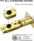 Asidrama 6 Pack Passage Brushed Nickel Door Handles, Door Lever with Door Knobs Indoor for Bedroom or Bathroom, Heavy Duty Door Handles Interior with Locks for Left Right Sided Doors