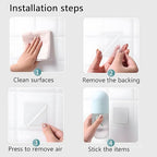 LMJIA Heavy Duty Double Sided Tape, Clear Reusable Mounting Tape Picture Hanging Adhesive Tape Removable Wall Tape Adhesive Poster Tape (100PC, Rectangular-inch*0.7inch)