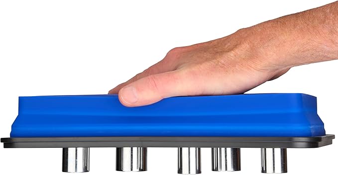 Collapsible Magnetic Parts Tray Set - 3 Different Size Tool Trays for Screw, Bolts, Nuts, Washers, Pins and Other Small Metal Parts, Mechanic Tool Gifts for Men - Blue
