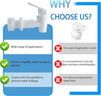 Replacement Cooler Faucet Water Bottle Jug,Water Dispenser Tap Set,BPA-Free Plastic Spigot Spout Water Beverage Lever Pour Dispenser Valve,Water Crock Tap (2 White)