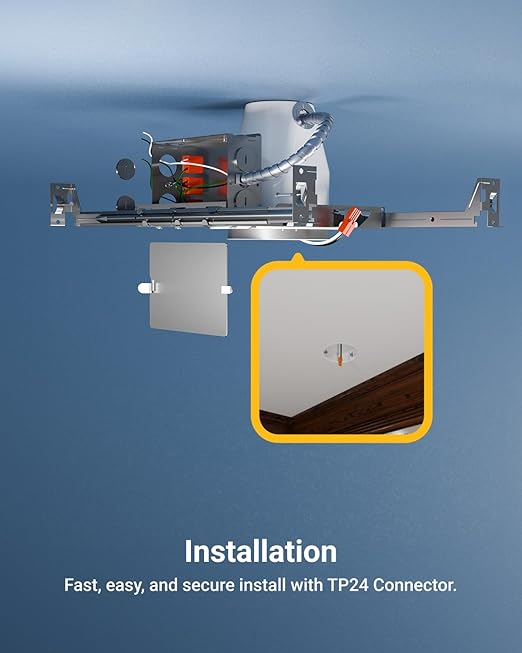 Sunco 80 Pack 4 Inch Can Lights Housing New Construction, Recessed Can Housing for Ceiling, Hard Wired, TP24 Connector, 120-277V, Air Tight Steel, IC Rated, Easy Install UL