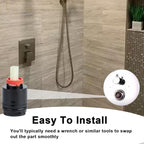 Shower Cartridge Replacement for Tub/Shower Faucet Mixer Valve and Ceramic Single Lever Valve Compatible with SRSUNRISE 3.07" H X 1.57" W Replace#: N40HKC