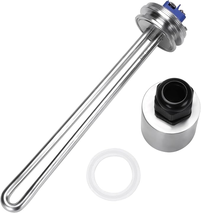 DERNORD 1.5 Inch (OD50.5mm) Tri-clamp Heating Element 120V 2000W Electric Water Heater High Watt Density