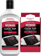 Weiman Ceramic and Glass Cooktop Cleaner - Heavy Duty Cleaner and Polish (10 Ounce Bottle and 3 Scrubbing Pads)