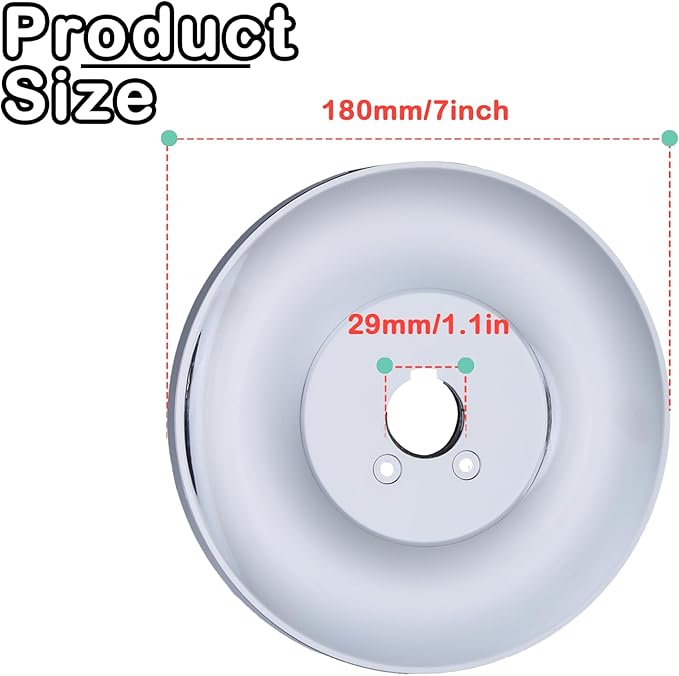 Escutcheon Plate Compatible with Moen 16090, Chateau Collection Escutcheon Replacement for One-Handle Tub and Shower Faucets, Chrome