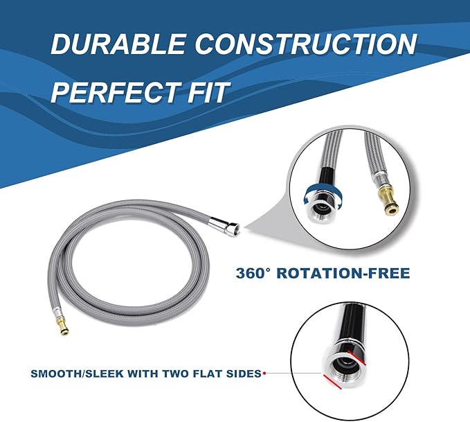 Grandiance Replacement Hose Kit for Moen Pull Down Kitchen Faucet, Compatible with Moen Kitchen Sink Faucet Replacement Part 150259/187108, 68" Quick Connect Hose