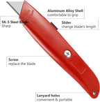 DIYSELF Utility Knife, 20 Pack Heavy Duty Box Cutter Retractable, Box Cutter Knife, Box Opener, Cardboard Cutter, Utility Knives for Garage, Home and Office, Box Cutters for Daily Use (Red)