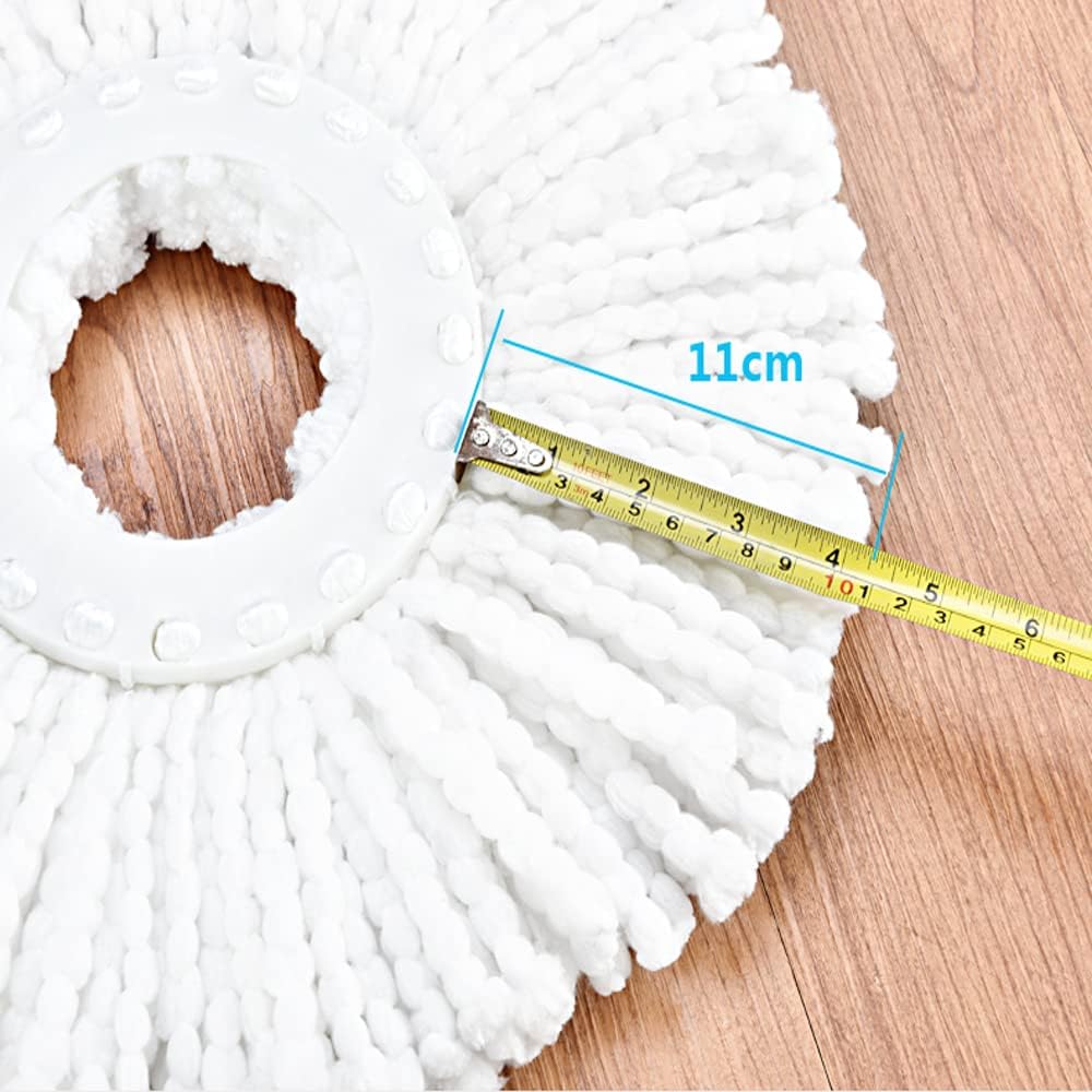 Spin Mop Head Refill Mop Replacement for Spin Magic Mop Pads Round Spin Mop Microfiber Easy Wring Spin Mop Head Cloth 6-Pack