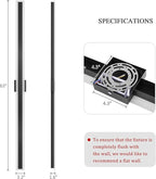 LamQee 63 Inch Long Outdoor Wall Lights Modern Exterior Lighting Fixtures for House, Waterproof 3000K 48W 2400LM LED Linear Outdoor Wall Sconces Lighting for Porch Patio Garage Door Yard Indoor