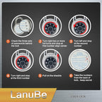 LanuBe Lock Standard Dial Combination Lock 2 in. Wide, with Different Combinations Black Turnplate Pack of 8 Lock for School Employee Gym & Sports Locker CaseToolbox and so on