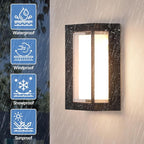 Outdoor Wall Light Modern Outdoor Sconce - 24W LED Exterior Lights Fixture Black Aluminum Outdoor Lighting Waterproof for Porch,Patio,Garage 4 Pack